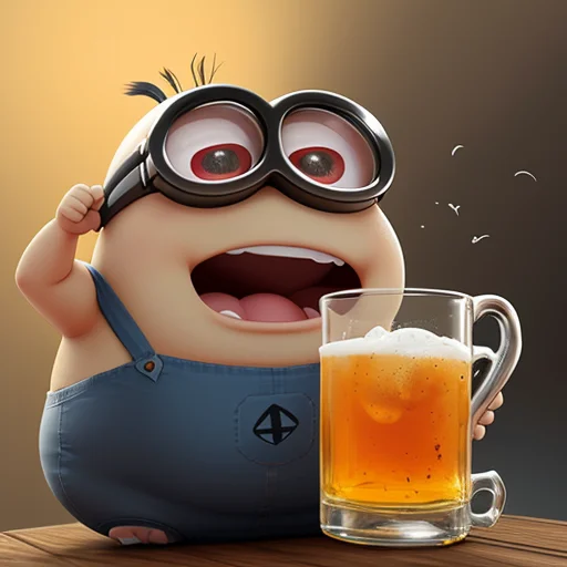 A Very Fat Minion Shrieking And Gnashing Its Teeth, Digital...