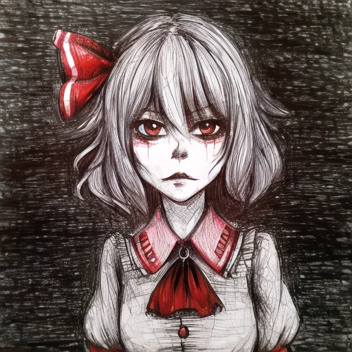 1girl, Remilia Scarlet, Touhou, Drawing, Madziowap