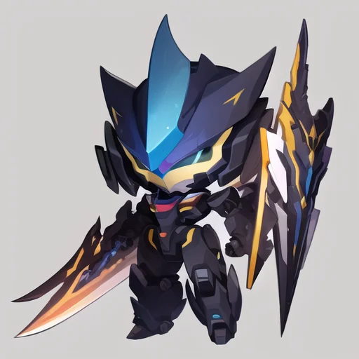 Loragtchibi-0000191, Robot, Mecha, Weapon, Holding, No Human...