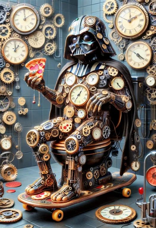 A Detailed Darth Vader In A Victorian Steampunk Aesthetic Wi...