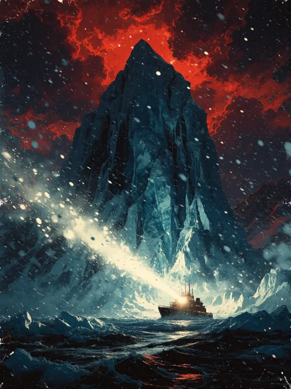 A Cinematic, Monumental Gothic Romanticism Screen-print Illu...