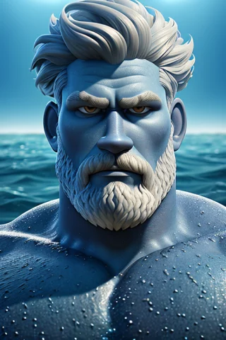 Pixarstyle1.25 Poseidon In The Ocean, Natural Skin Texture,... — Stable Diffusion AI Prompt: (pixarstyle:1.25) poseidon in the ocean, natural skin texture, 4k textures, hdr,...