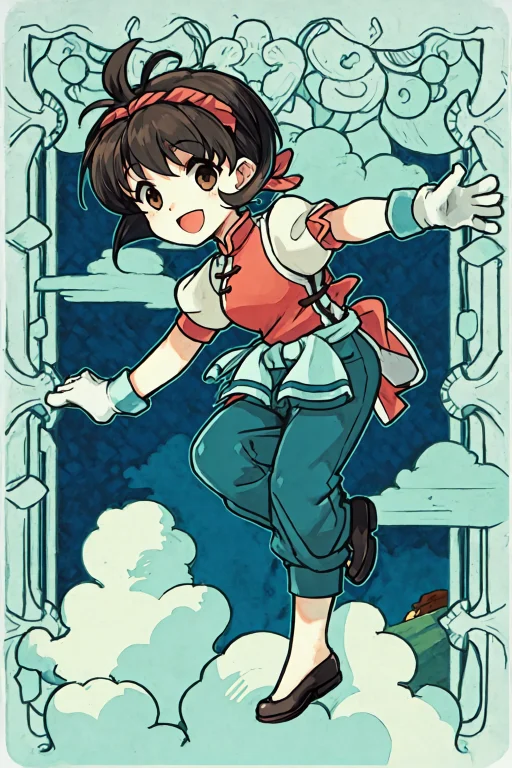 Lorananamisuikoden0.77, 1girl, Solo, Short Hair, Brown Hair,...