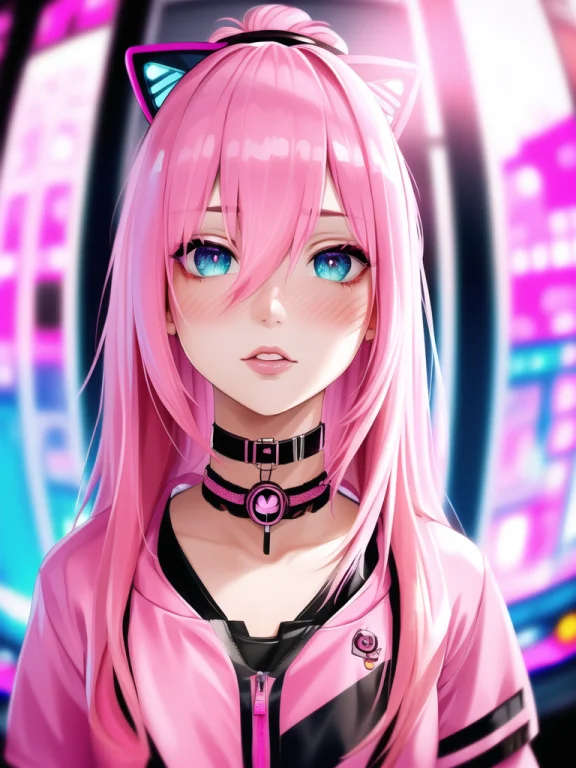 Focus On Eyes, Shaded, Photo, Pink Hair, Blush, Insanely Det...
