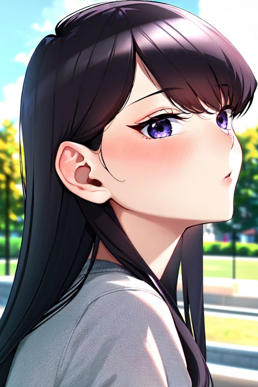 Komi Shouko, 1girl, Absurdres, Bangs, Black Eyes, Black Hair...