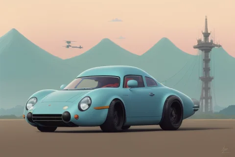 Choppercarplane Designed By Teenage Engineeringsimon Stalenh... — Stable Diffusion AI Prompt: [chopper|car|plane] Designed by teenage engineering+simon stalenhag, style of la...