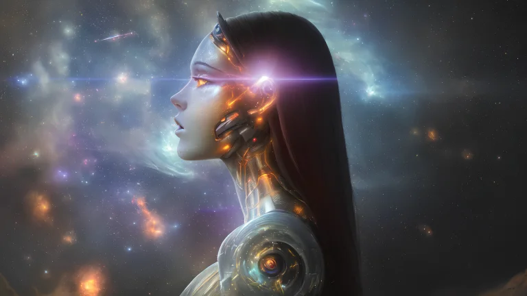 Best Quality, Masterpiece, Realistic, Scifi Woman, Bio-mecha...