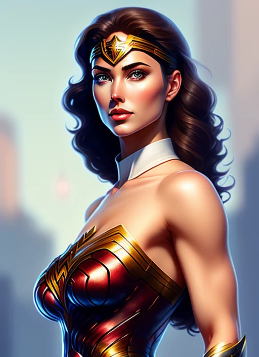 Portrait Of A Beautiful Wonder Woman