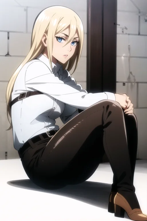 Aot Style, Shingeki No Kyojin, Christa Renz, 1girl, Belt, Be...