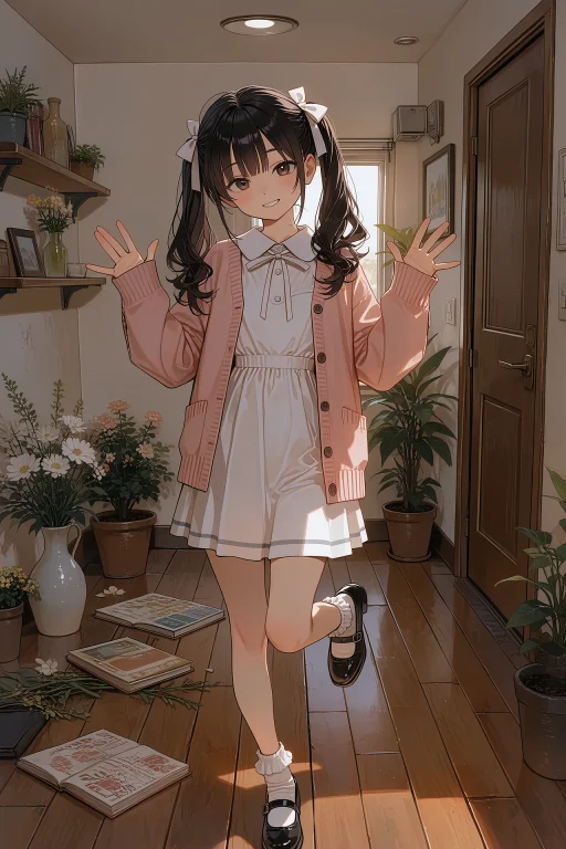 Anime-style Illustration, 1girl, Solo, Asian, Black Hair, Tw...