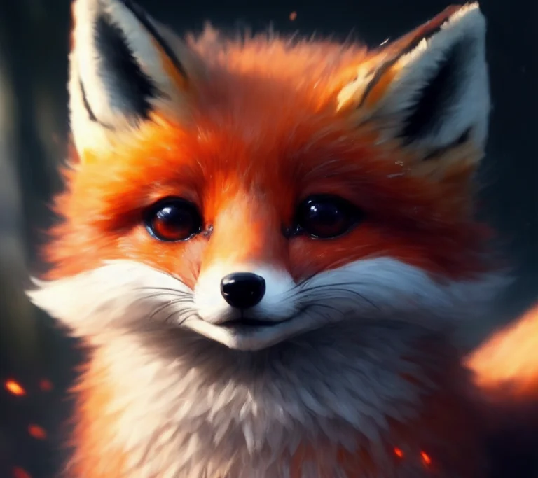 Closeup Angle Of An Incredibly Cute Fluffy Fox-like Creature...