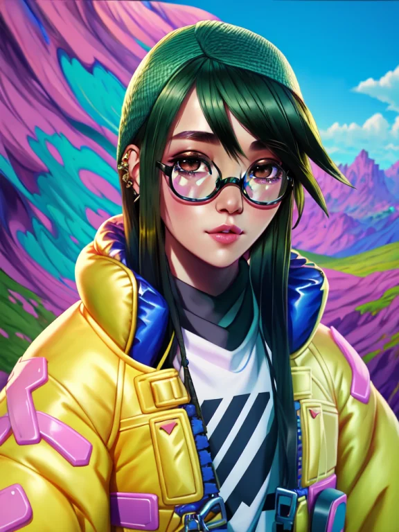 A Detailed And Vibrant Portrait Of Kljy, Yellow Jacket, In A...