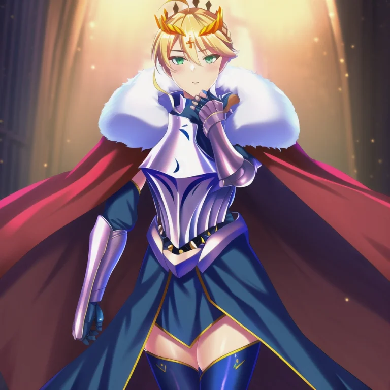 1girl, Loraartolanc V40.88, Ahoge, Armor, Blondehair, Braid,...