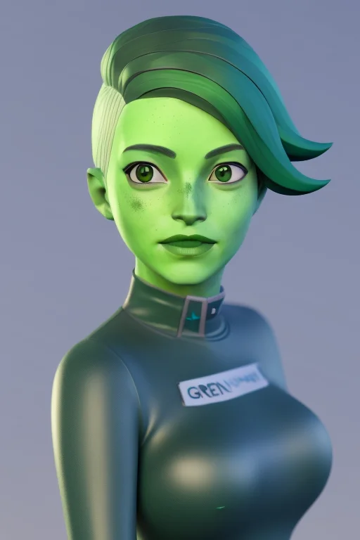 Loratendi-lora1 A High Quality 3d Render Of Tendi With Green...