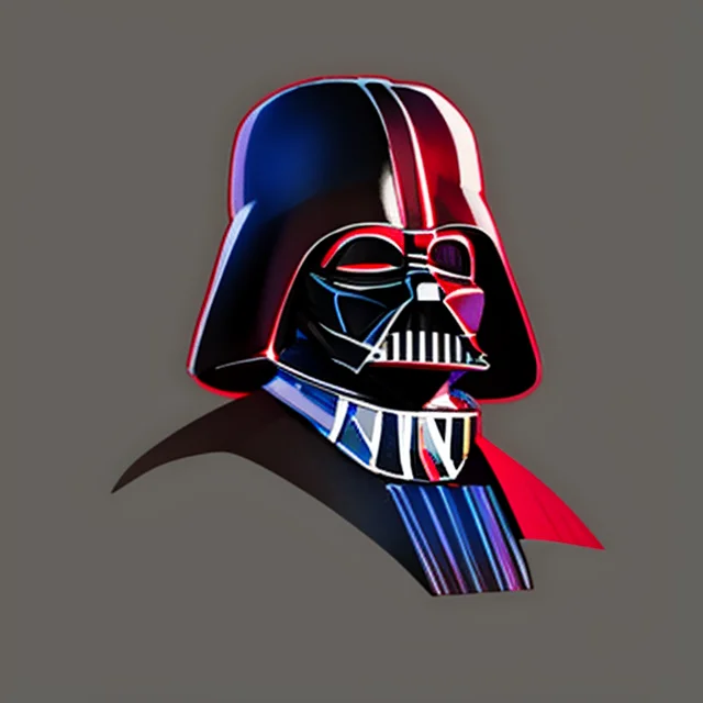 Masterpiece, Darth Vader, Darkbackground, Flat Illustration,...