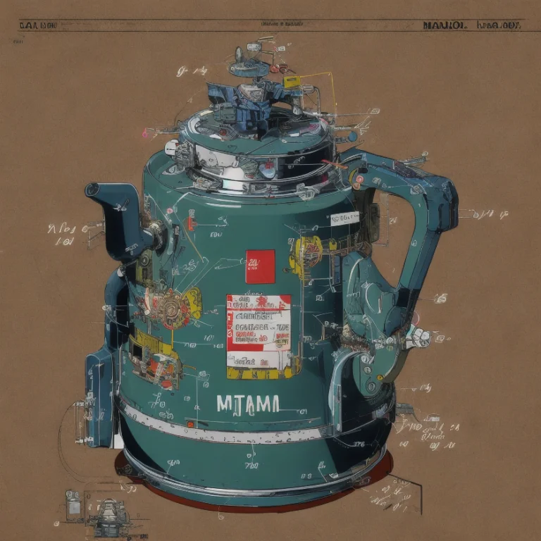 A Vintage Patent Diagram Of A Highly Complicated Mecha Coffe...