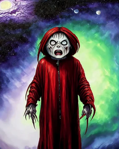 A Professional Photo Of A Scary Alien Psycichead Demonic Gir... — Stable Diffusion AI Prompt: A professional photo of a scary alien psycichead demonic girl from outer-space,...