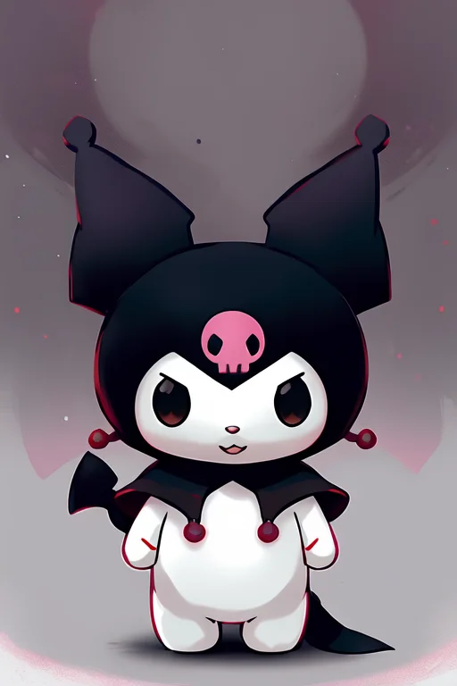 A Plush Toy Of Kuromi, Illustration By Greg Rutkowski, Yoji...