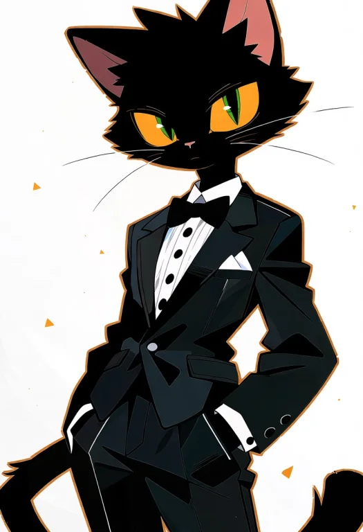 Score7, Score8, Cat Boy, Black Fur, Black Body, Furry, Tuxed...