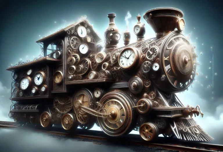 Train Made Of Clock