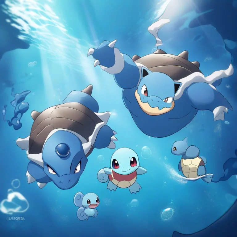 Masterpiece, Best Quality, Pokmon, Blastoise, Wartortle, Squ...