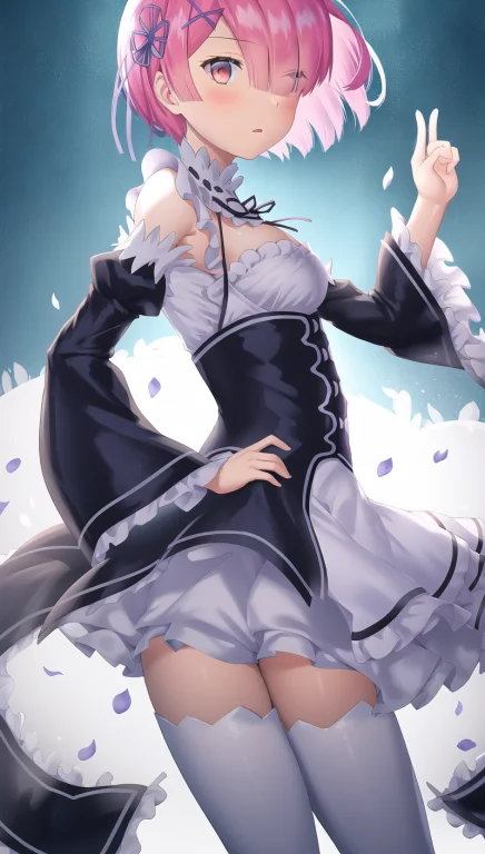 Fullbody, 1girl,ramrezero, Loraramrezero0.8