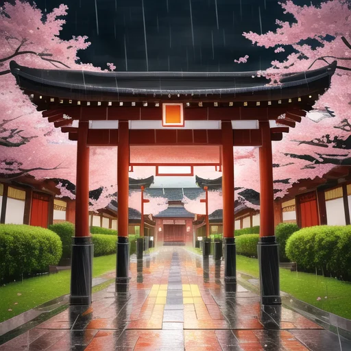 Masterpiece, Best Quality, Sharp Detail, Highres, Rain, East...