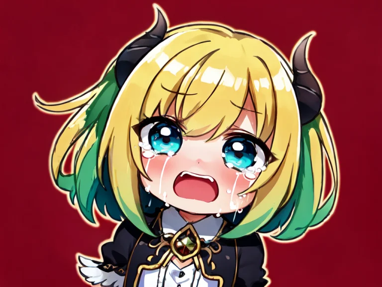 1girl, Chibi1.2,outline1.3, In Hell, Green Background, Extre...