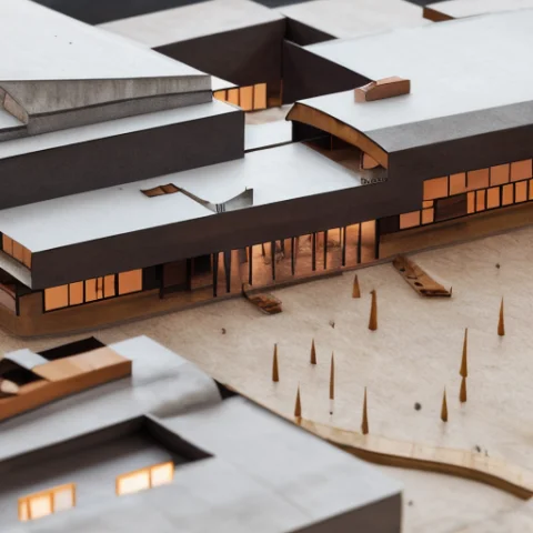 Modern Architecture, Corbusier Style, City, Handmade Model S... — Stable Diffusion AI Prompt: Modern architecture, Corbusier style, city, handmade model style, detail close-u...