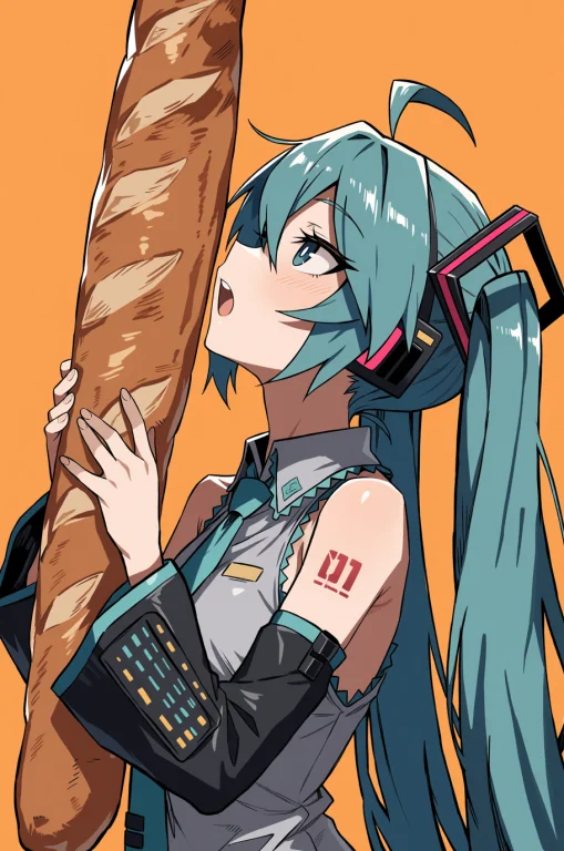 Masterpiece, Best Quality,, Very Long Baguette1.1, Orange Ba...