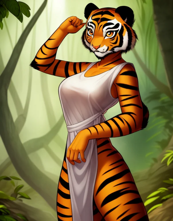 1girl, Master Tigress, Official Art, Standing, Facing Viewer...