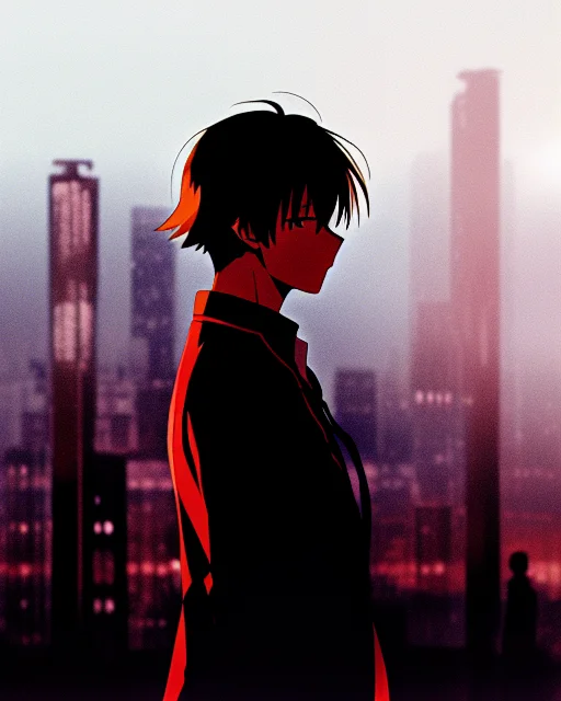 Ayanokouji 1boy Kill Of The Night, Silhouette, Red Blood, An...