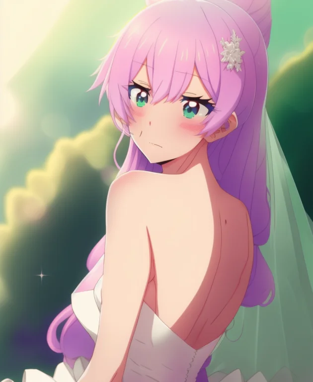 In The Distance On A Hill, Akariwatanabe Anime Woman, Weddin...
