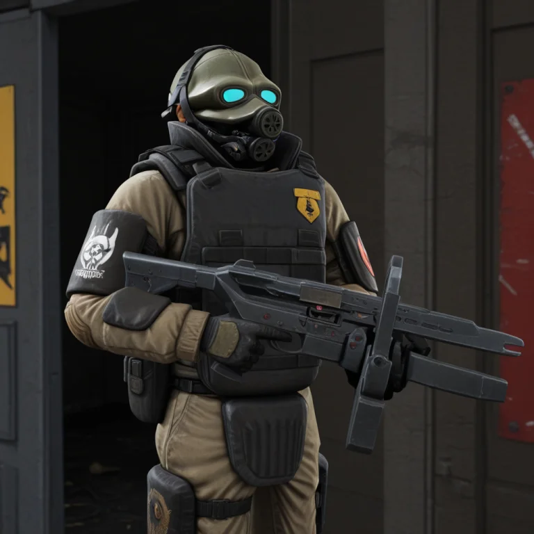 Hl2ar,assault Rifle, Gas Mask,bulletproof Vest,