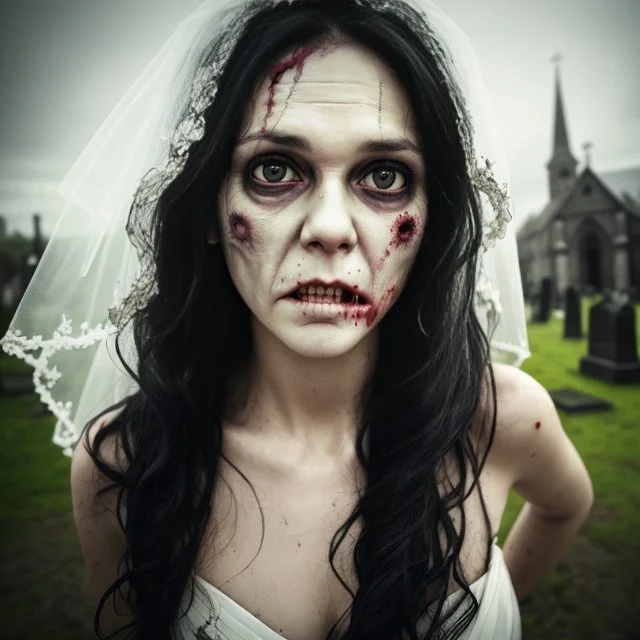 Zombie Young Girl Face1.4, A Bride, Zombie Face, Angry Face,...