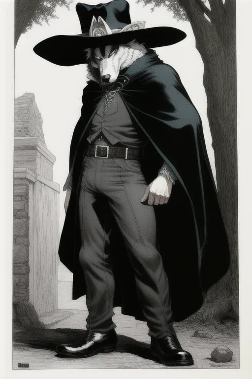 By Bernie Wrightson, A Werewolf, Sombrero, Poncho
