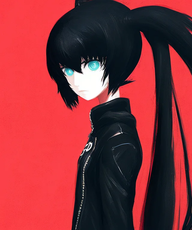 Solo, Styhuke, Black Rock Shooter, 1girl, Solo, Nana Gray, T...