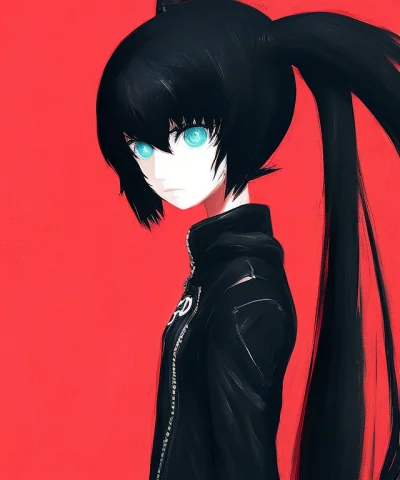 Solo, Styhuke, Black Rock Shooter, 1girl, Solo, Nana Gray, T... — Stable Diffusion AI Prompt: solo, styhuke, black rock shooter, 1girl, solo, Nana Gray, twintails, face, long...