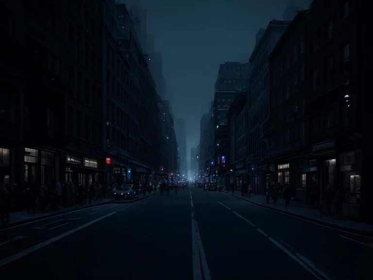 A Midnight Crowded City, Slate Gray Atmosphere, Luminosity S...