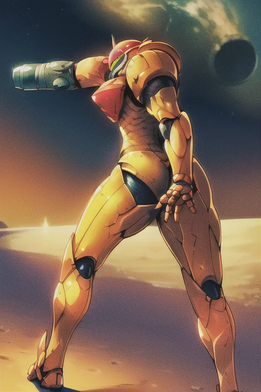1girl, Masterpiece, Best Quality, Samusaran, Orange Power Ar...