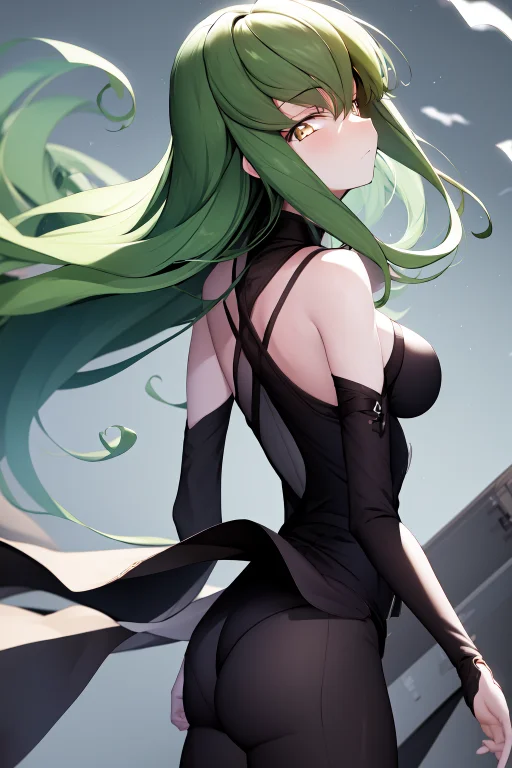 Masterpiece, Best Quality, Highres, 1girl, Cc, Green Hairs,...