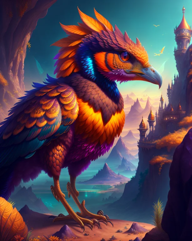 Cockatrice, Fhd, Detailed Matte Painting, Deep Color, Fantas...