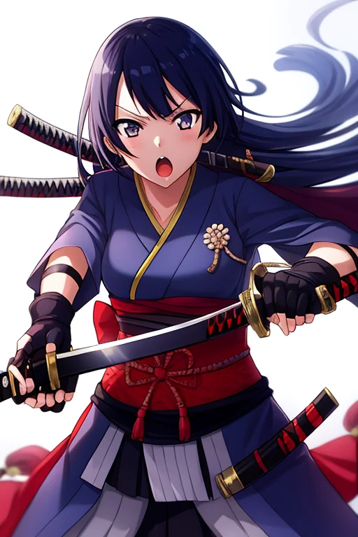 Weapon0.998, Longhair0.996, Sword0.996, 1girl0.994, Fingerle...