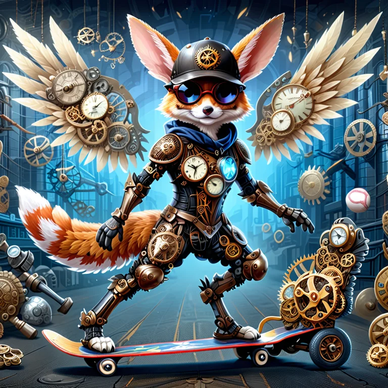 Fennec Fox Knight, Armor, Wearing Sunglasses, Wearing A Base...