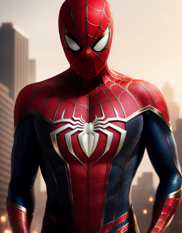 Spider Man, Epic Pose, Bokeh 4k Textures, Soft Cinematic Lig...