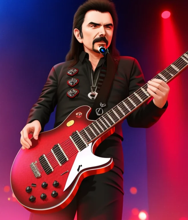 Tony Iommi Kuromi From Sanrio Hybrid, 3d Render, Intricately...