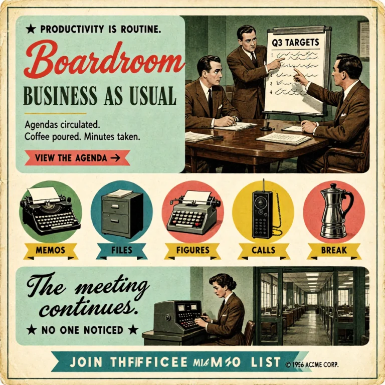 A Retro 1950s Mid-century Office-equipment Catalog Homepage,...