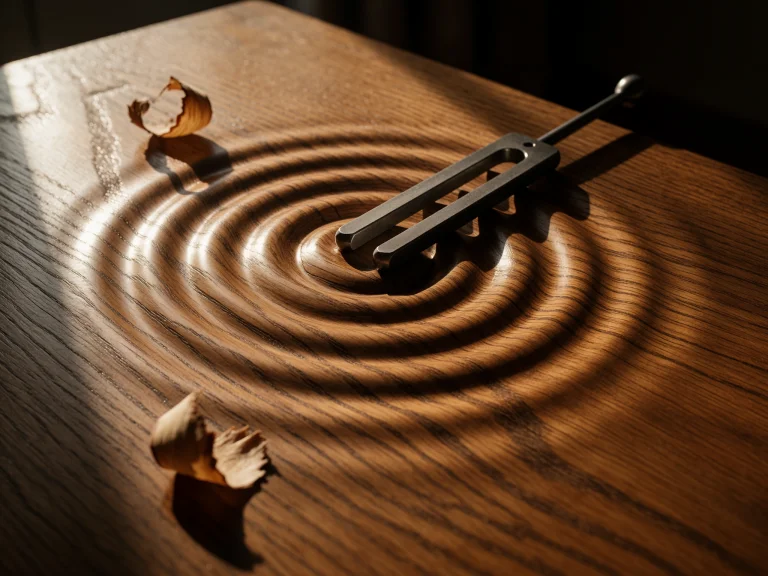 12. Acoustic Materialization, A Struck Steel Tuning Fork Res...