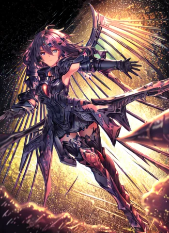 Loraoutfitdragoonarmorv101, Armor, Wings, Mech, 1girl, Blind... — Stable Diffusion AI Prompt: , armor, wings, mech, 1girl, blind eyes, living hair, black skin, Champagne Pink...