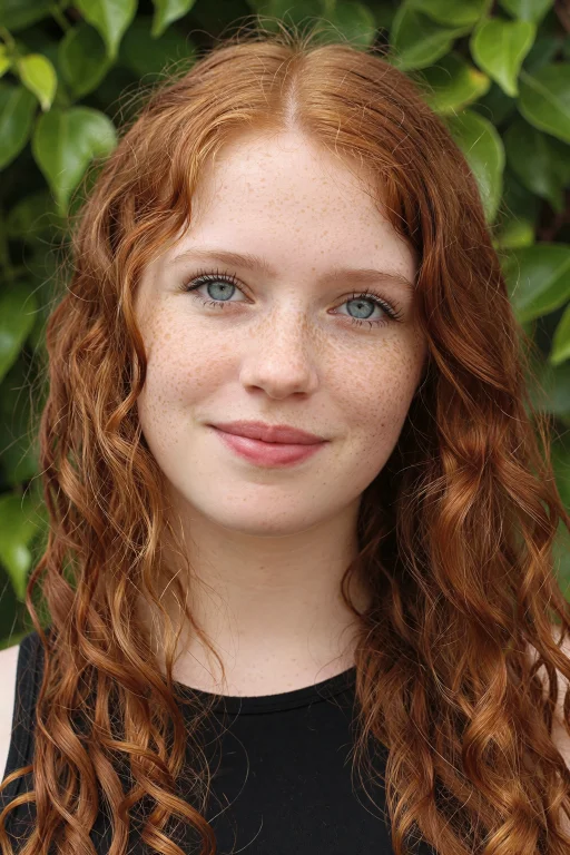 Beautiful Face, 1girl, Freckles, Smile, Long Hair, Portrait,...